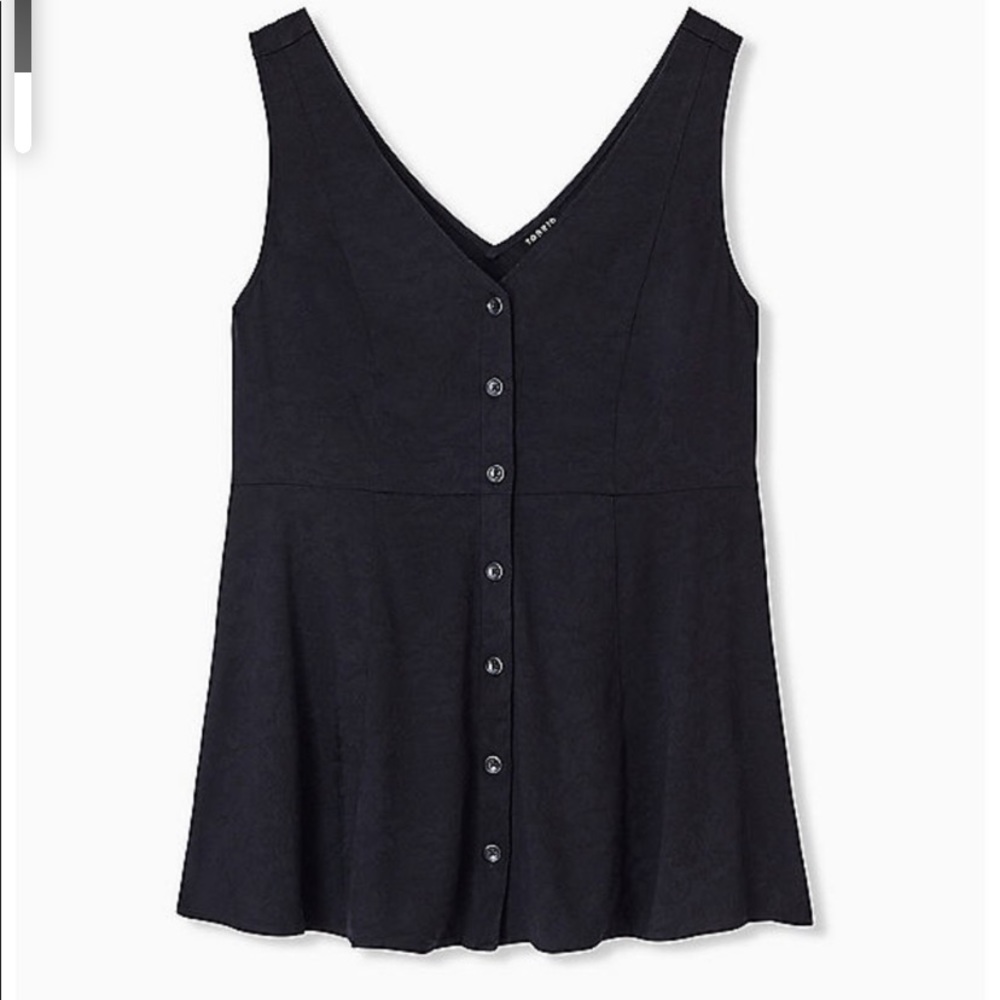 NWT Torrid Black Jacquard Fit and Flare Tank